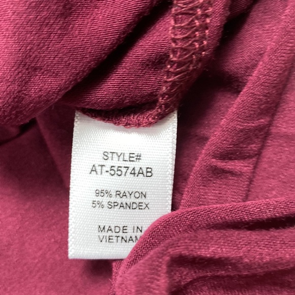 Zenana Ruched Dolman Sleeve Top 💗 Cranberry - Picture 11 of 11